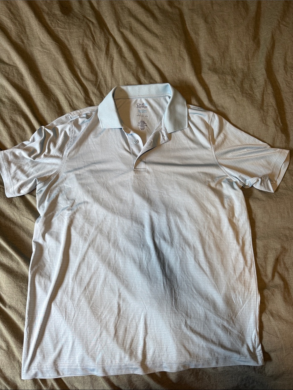 croft & barrow White Light Blue Men’s Polo Shirt